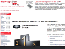 Tablet Screenshot of lecteur-enregistreur-dvd.diplotop.fr